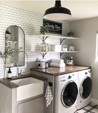 15 Gorgeous Farmhouse Laundry Room Decor Ideas