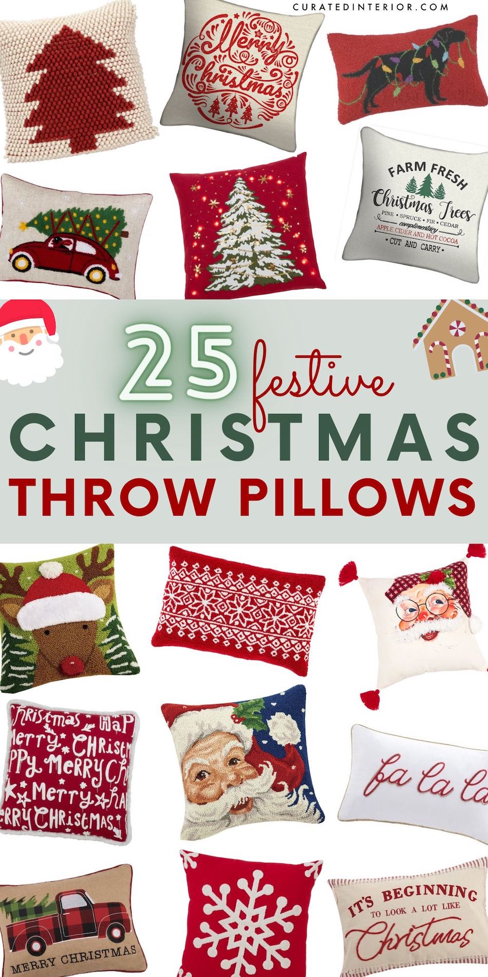 25 Festive Christmas Throw Pillows for 2020