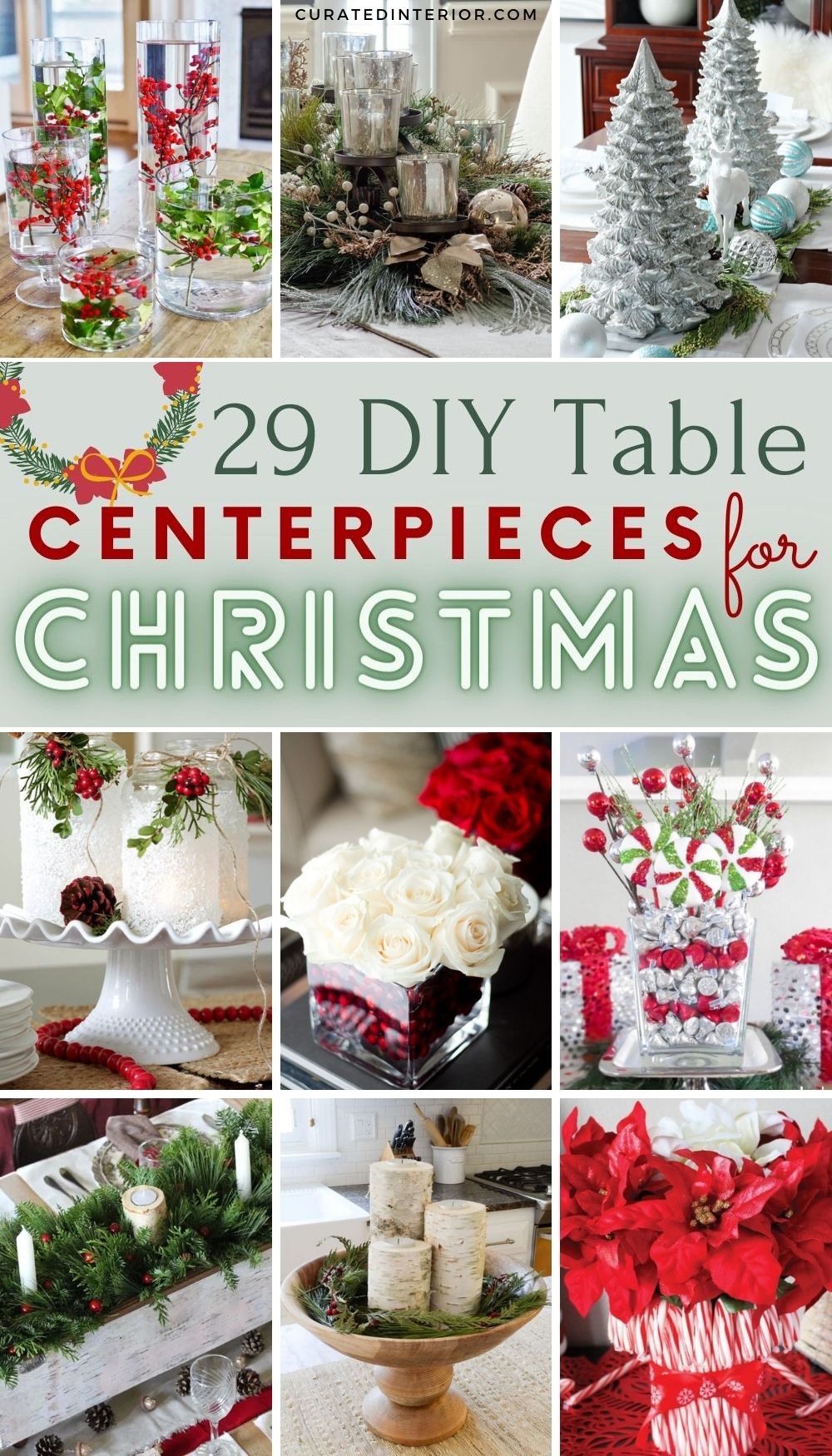 29 DIY Table Centerpieces for Christmas