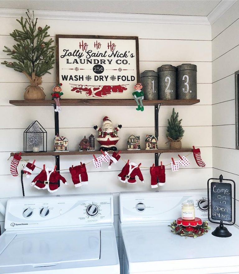 10 Amazing Christmas Laundry Room Decor Ideas