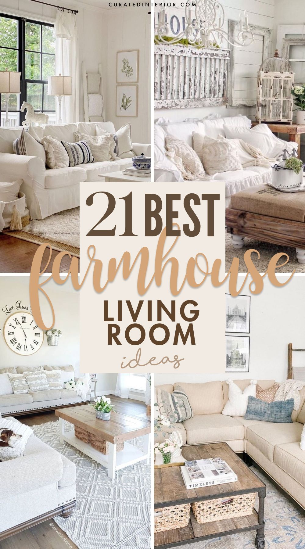 21 Best Farmhouse Living Room Ideas