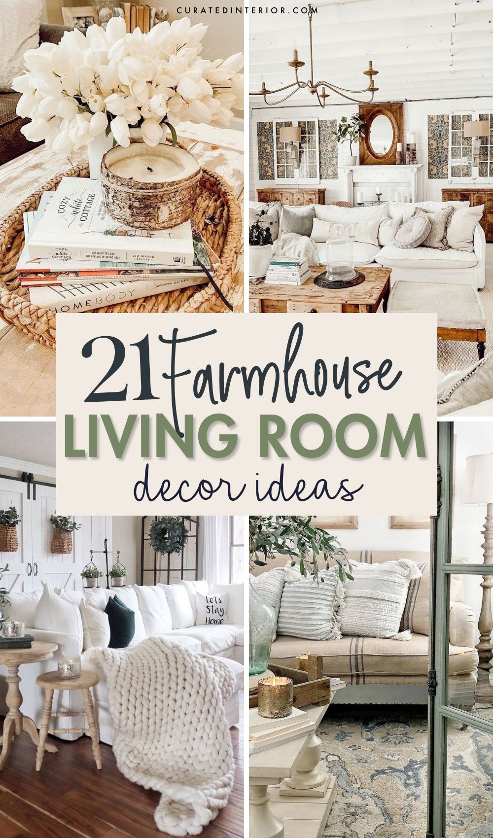 21 Farmhouse Living Room Decor Ideas