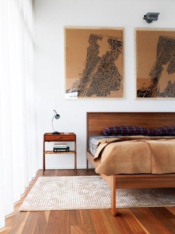Chestnut Furniture in Mid-century modern bedroom design