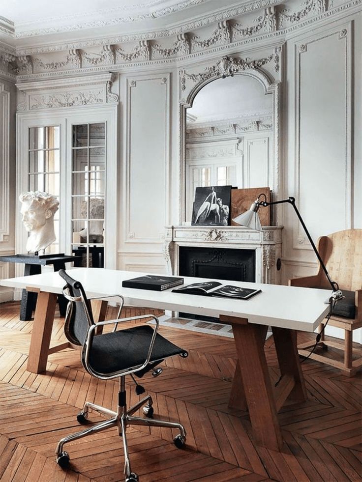 7 Amazing Parisian Home Office Decor Ideas, Front Desk Decor Ideas
