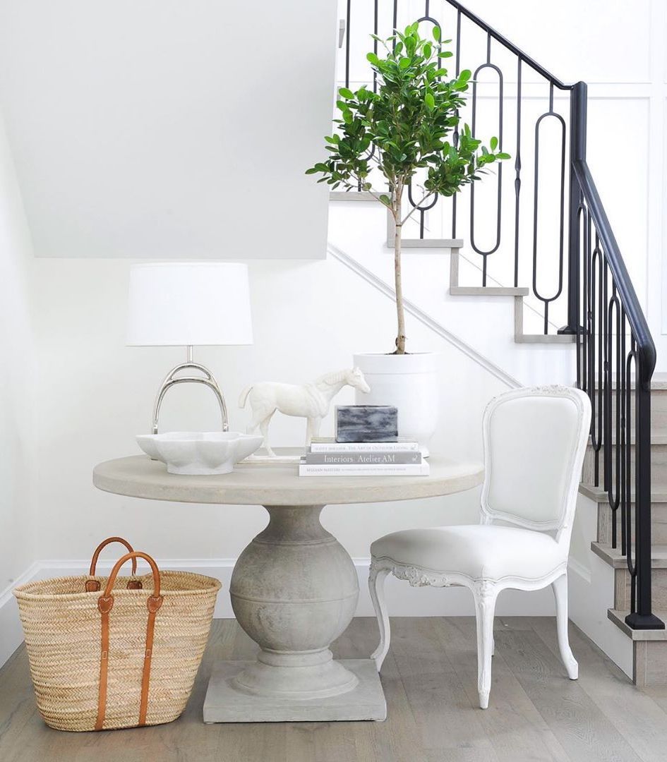Louis Chair in a French Country Entryway via @peridotdecorativehomewear