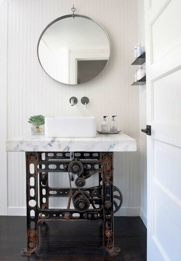 Machinery Inspired Industrial Bathroom Vanity via Antonio Martins