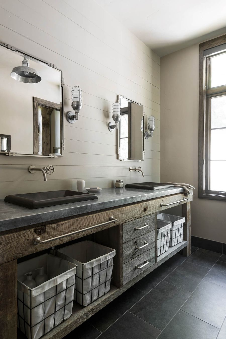 23 Best Industrial Bathroom Decor Ideas, Rustic Industrial Bathroom Decor