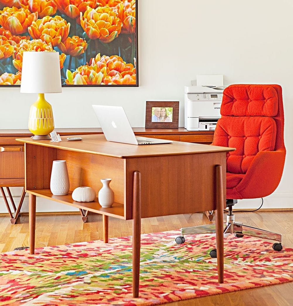 Mid-Century Modern Office Colors via @theatomicranch