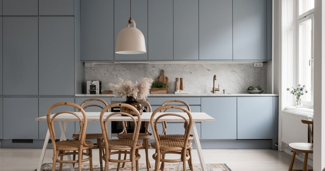 One Wall Small Scandinavian Kitchen via @alexanderwhitesthlm