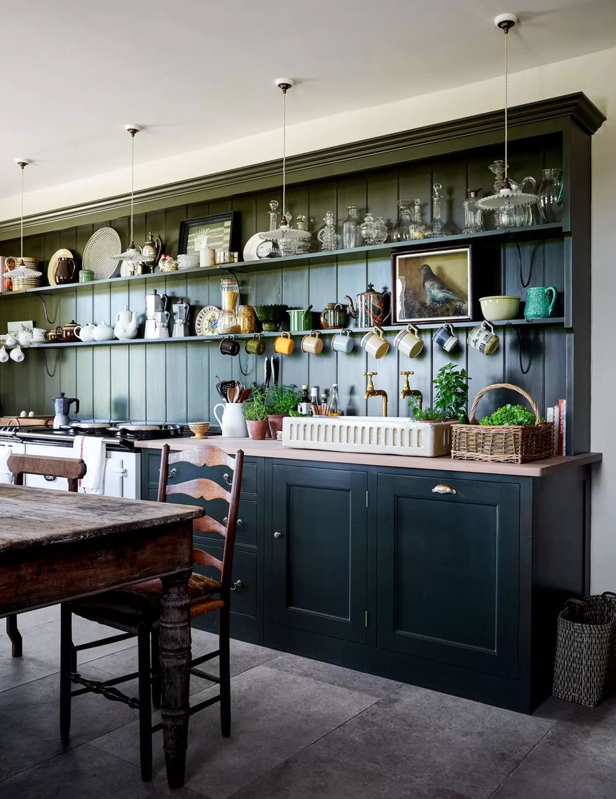 The English Kitchen Nehru Memorial   Open Shelving English Country Kitchen Via Rita Konig 