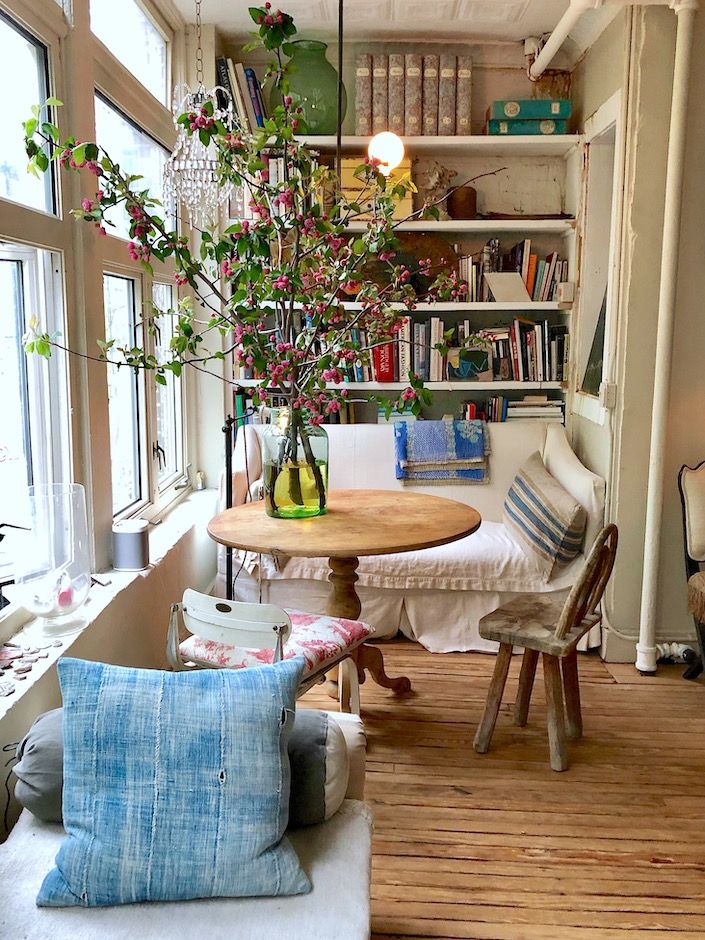 Reading Nook mixed with Breakfast Nook via John Derian