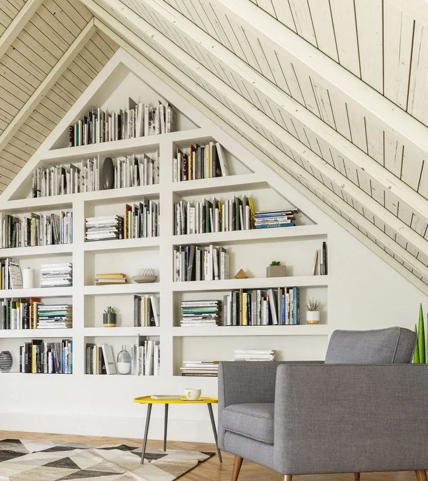 Reading Nook transformed from an Attic via onurdongel