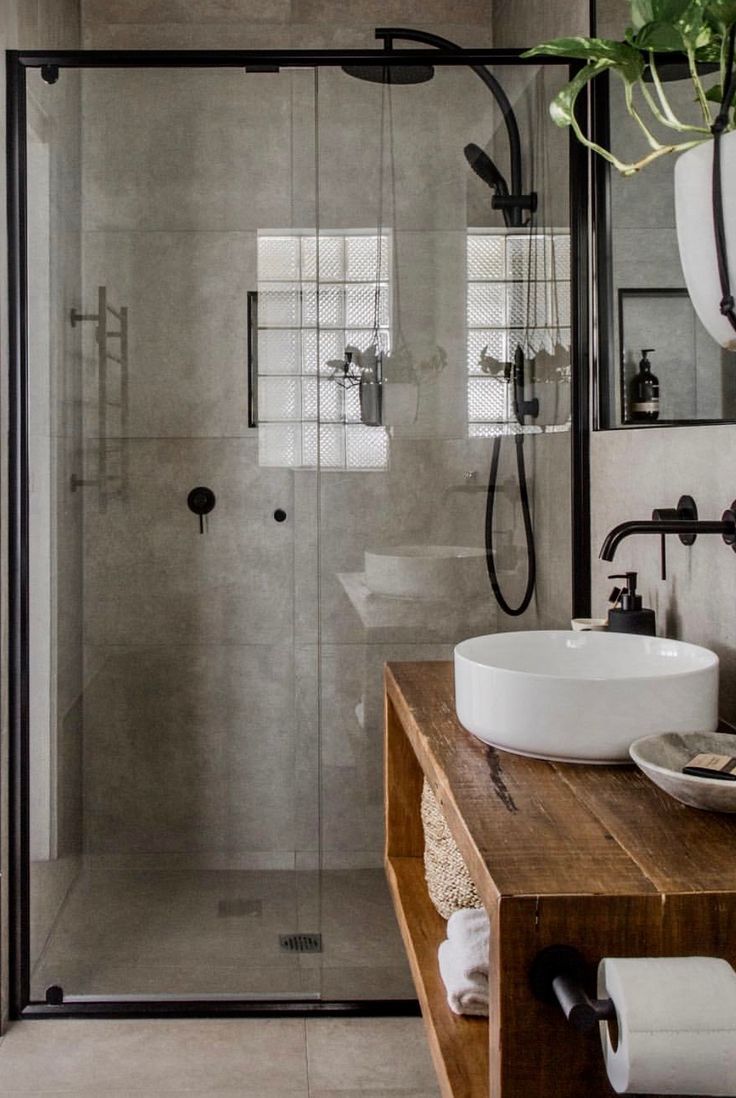 Rustic Wood Industrial Bathroom Vanity 