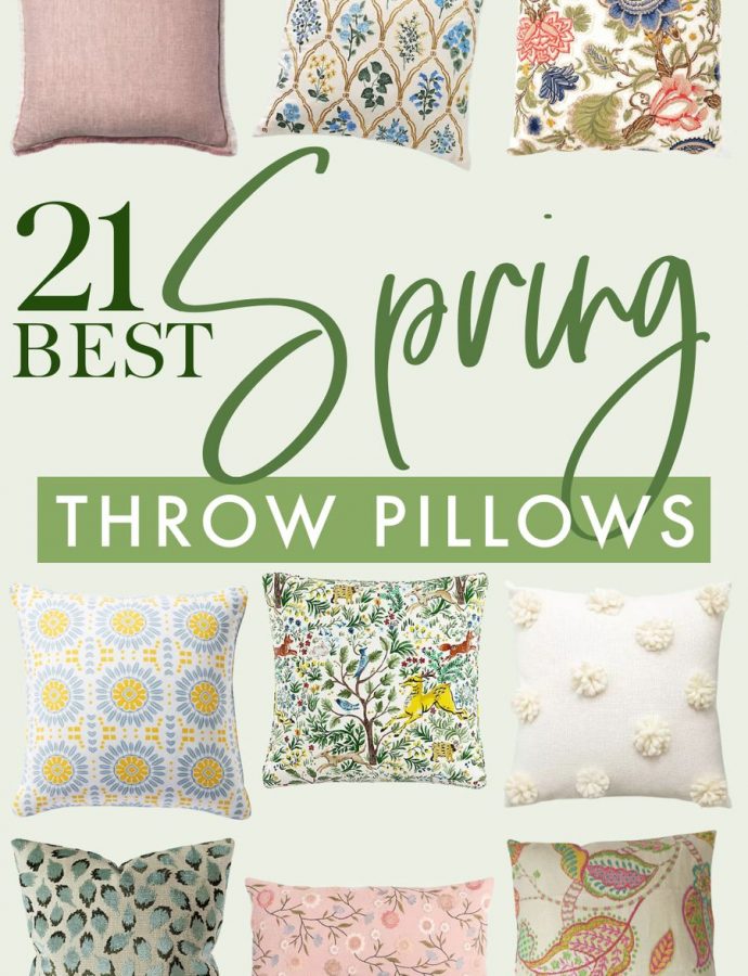 21 Best Spring Throw Pillows (Green, Pink & Floral)
