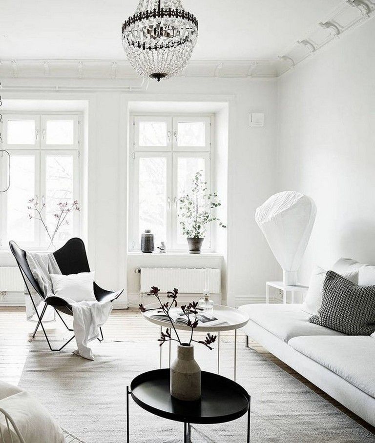 Black Leather Butterfly Chair Scandinavian Living Room