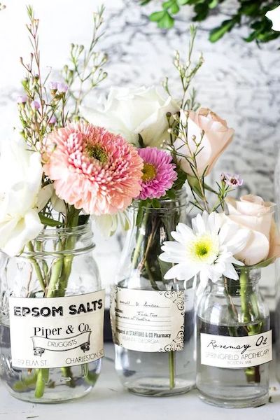 DIY Spring Apothecary Jar Printables via blesserhouse