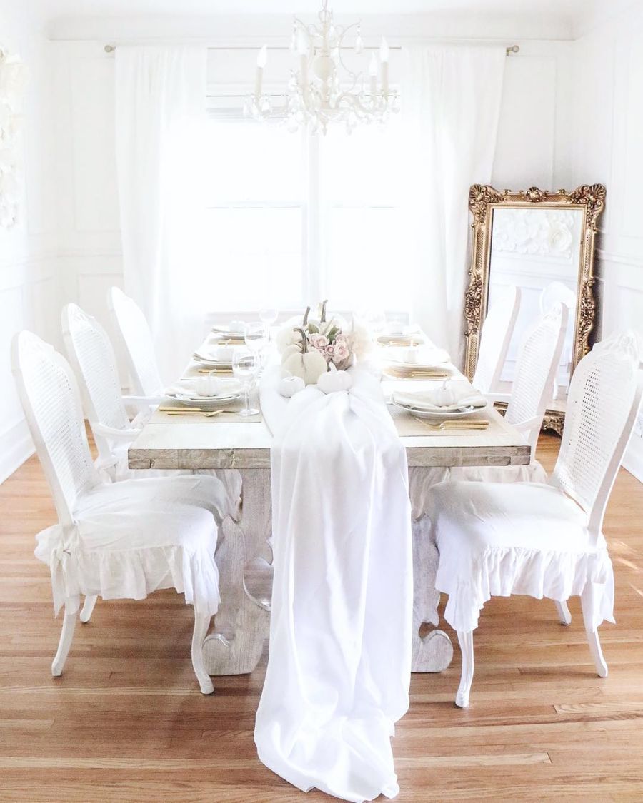 French Style Dining Chairs Feminine Dining Room via @tanyarng