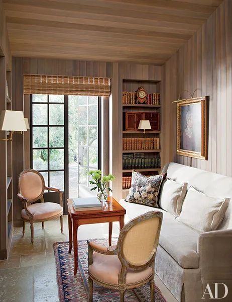 French doors French country Reading Nook via AD