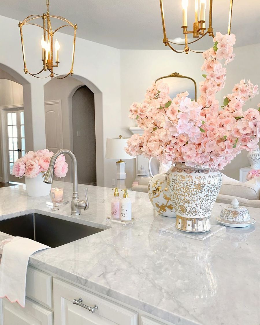 Glam kitchen store island lighting