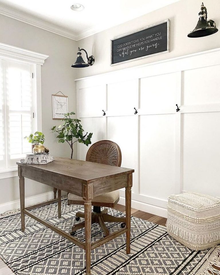 51 Modern Farmhouse Home Office Decor Ideas