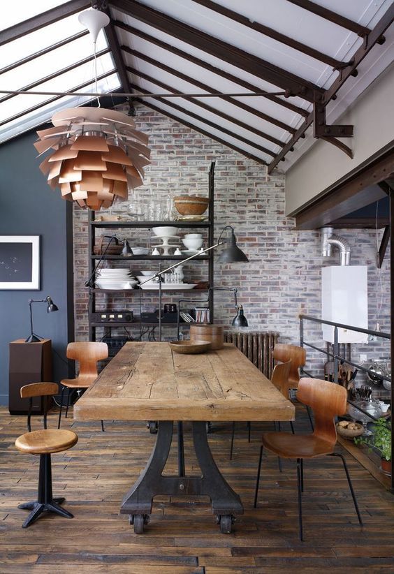 J'adopte le style industriel pour une salle à manger chic et