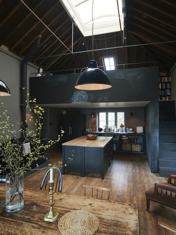 rustic industrial kitchen design