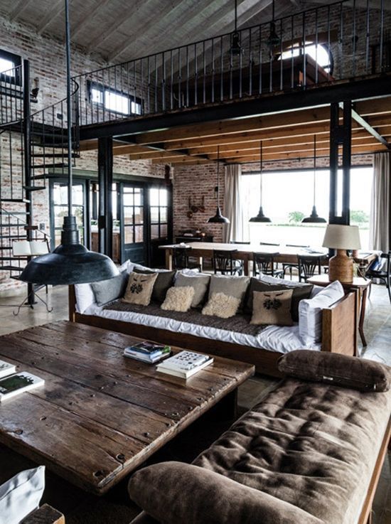 Best Industrial Living Room Decor Ideas, Rustic Industrial Living Room