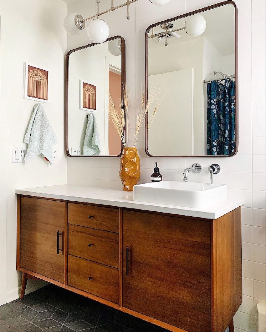 17 Mid-Century Modern Bathroom Design Ideas