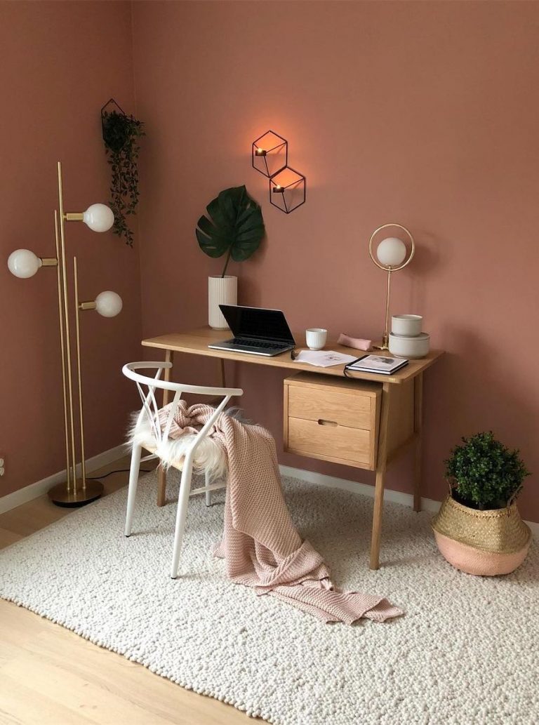 Beautiful view of Using No-Paint Scandinavian Office