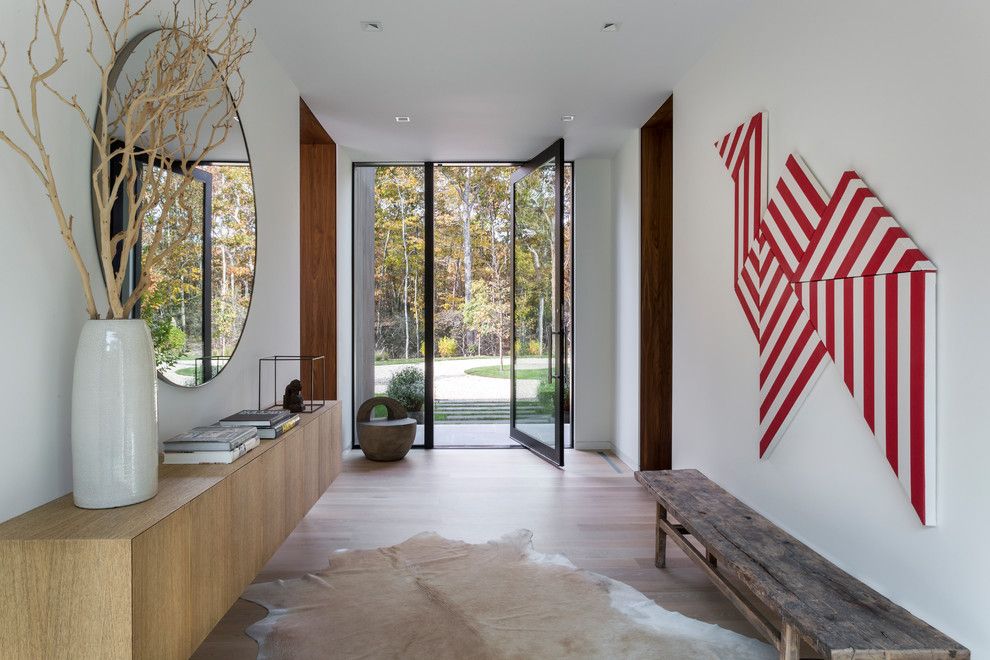 Open Layout in Mid-Century Modern Entryway Design by Blaze Makoid