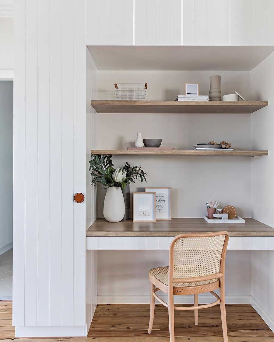Small Space Scandinavian Home Office via @the_stables_