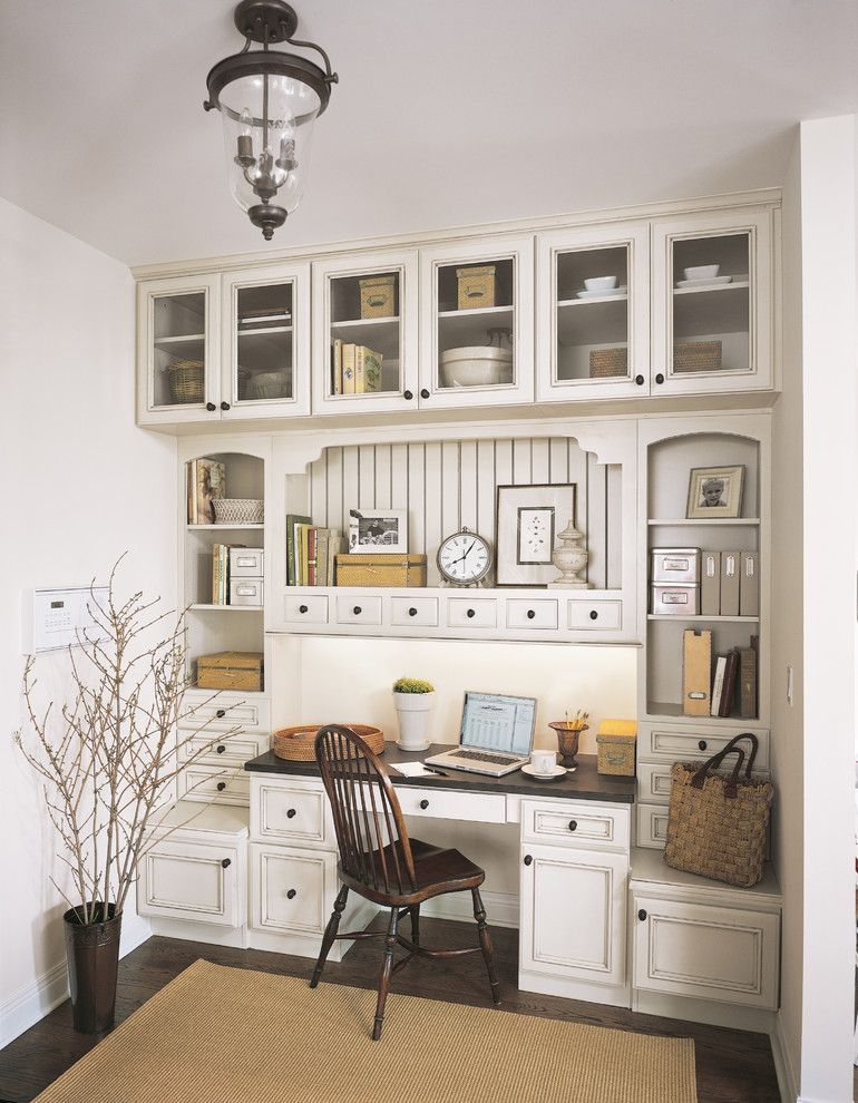Spoke Back Windsor Chair in Farmhouse Home Office Decor Ideas via IB Quality Cabinets