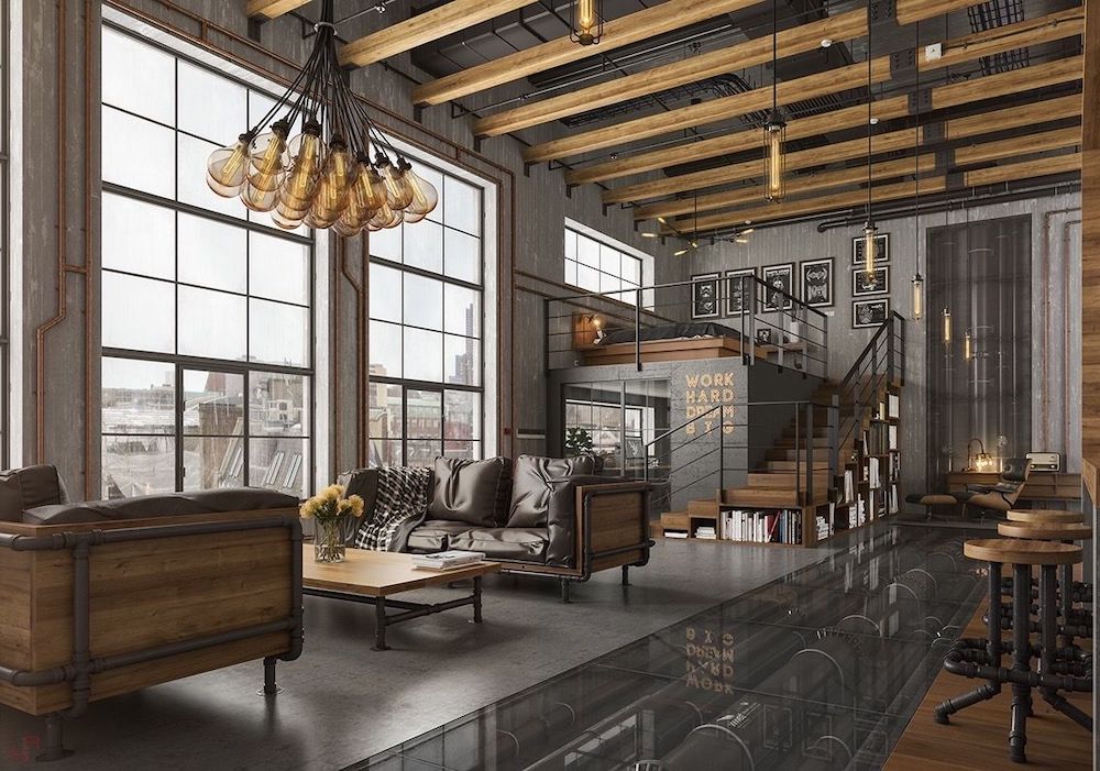 Best Of 85+ Inspiring white industrial living room Trend Of The Year