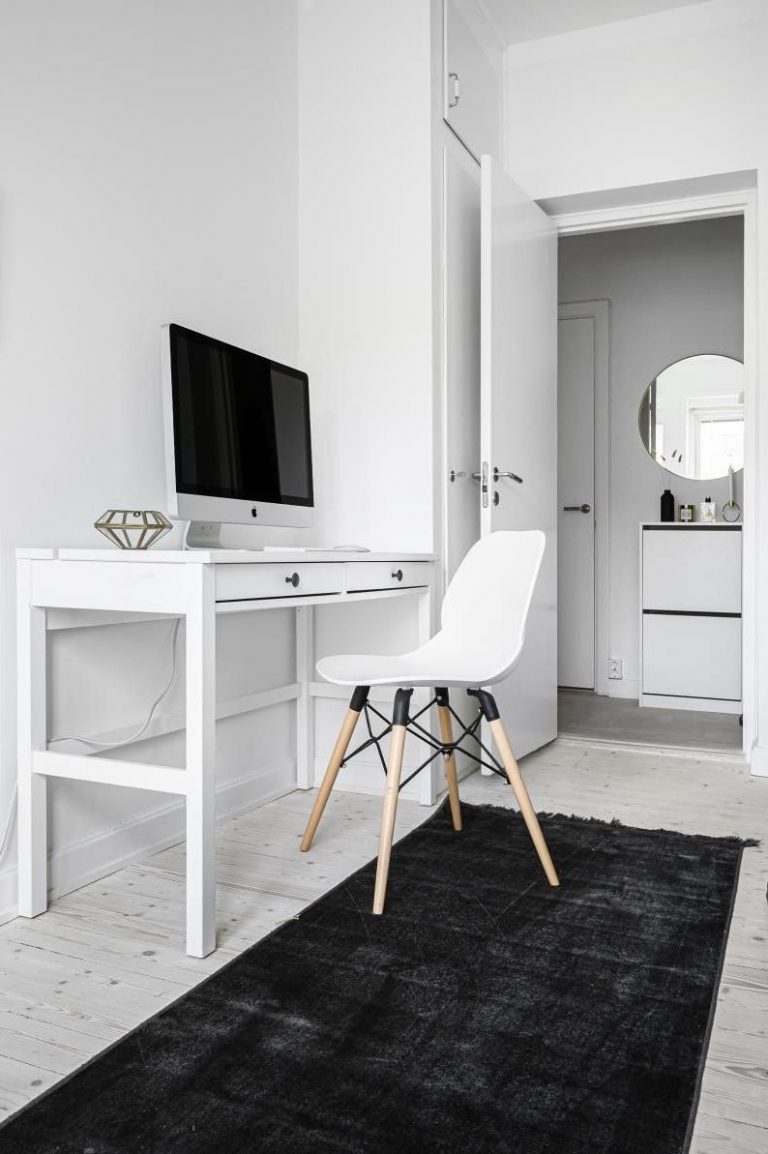 View of 15 Dreamy Scandinavian Home Office Decor Ideas