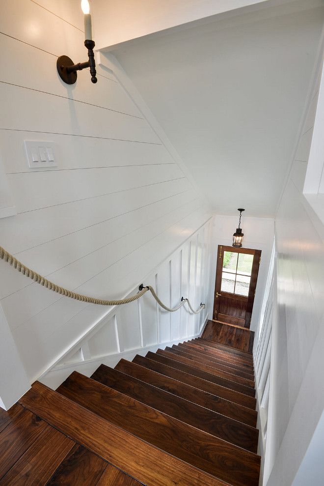 Coastal Staircase with Rope as Handrail