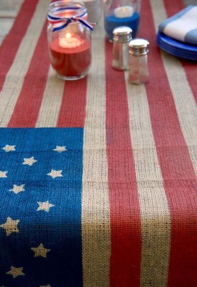DIY Flag Table Runner via everydaydishes