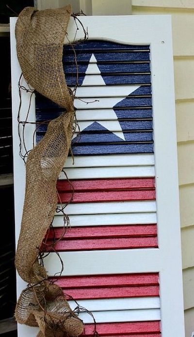 DIY Patriotic Painted Shutter via hoosierhomemade