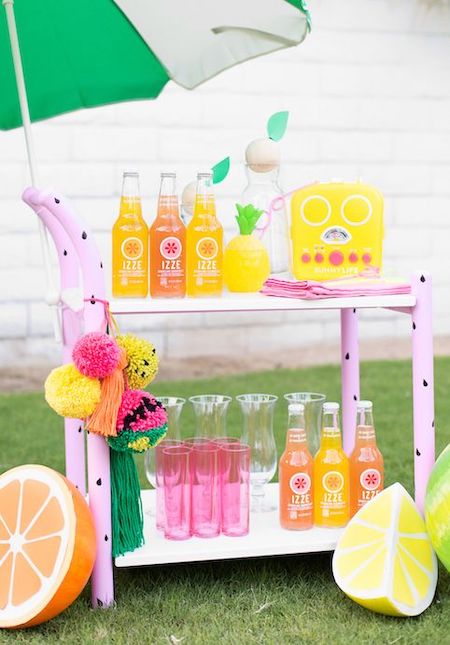 DIY Fruity Summer Bar Cart