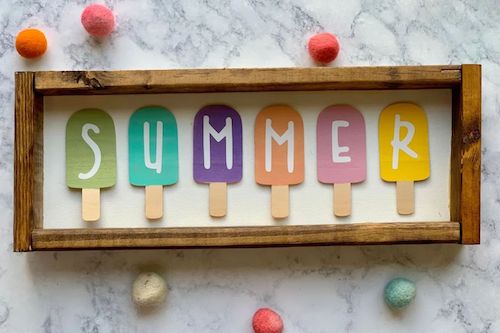 DIY Summer Popsicle Sign