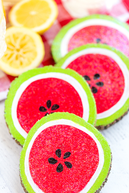 DIY Watermelon Coasters for Summer Decor