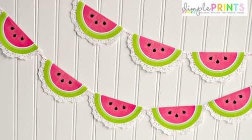 Doily Watermelon Garland Craft