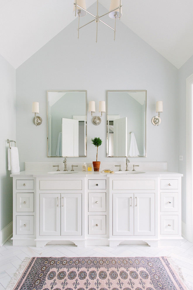 Double Bathroom Vanities via Kate Marker Interiors