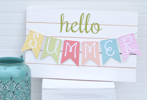 Hello Summer DIY Board Welcome Banner