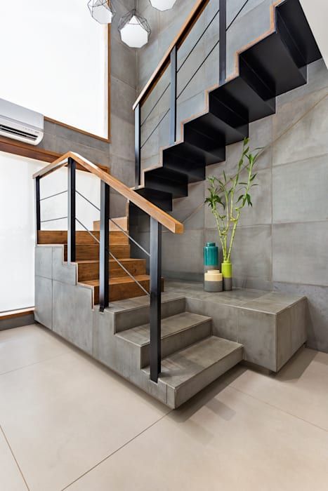 Industrial Staircase Design Ideas Studio Nishita Kamdar