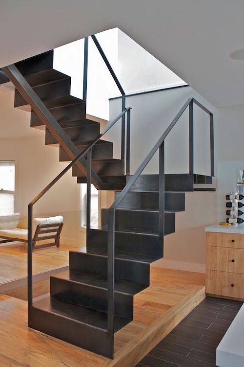 Industrial Staircase Design Ideas iron-wire
