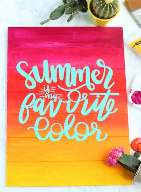Summer Sunset Pallet Sign Craft