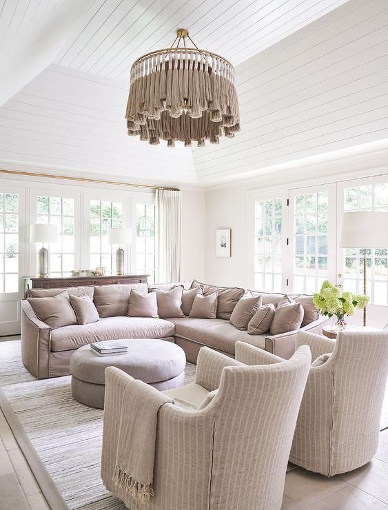 Corner Beige Sectional Sofa design via kelley vieregg design