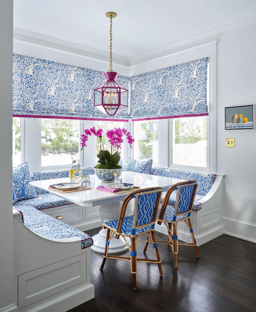 Glam Breakfast Nook via Overmyer Architects