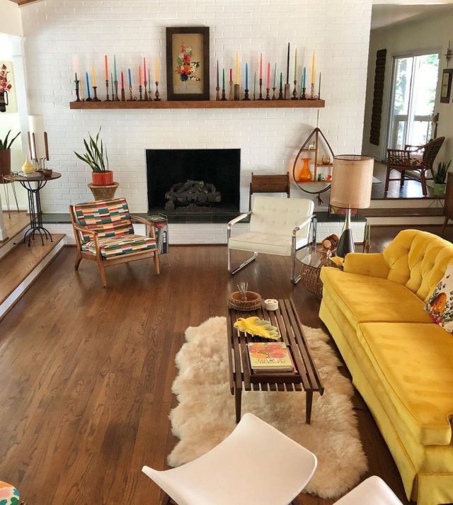 15 Mid Century Modern Fireplace Design Ideas Mid Century Modern Fireplace Mantel Via @theretrobeehive 640x713