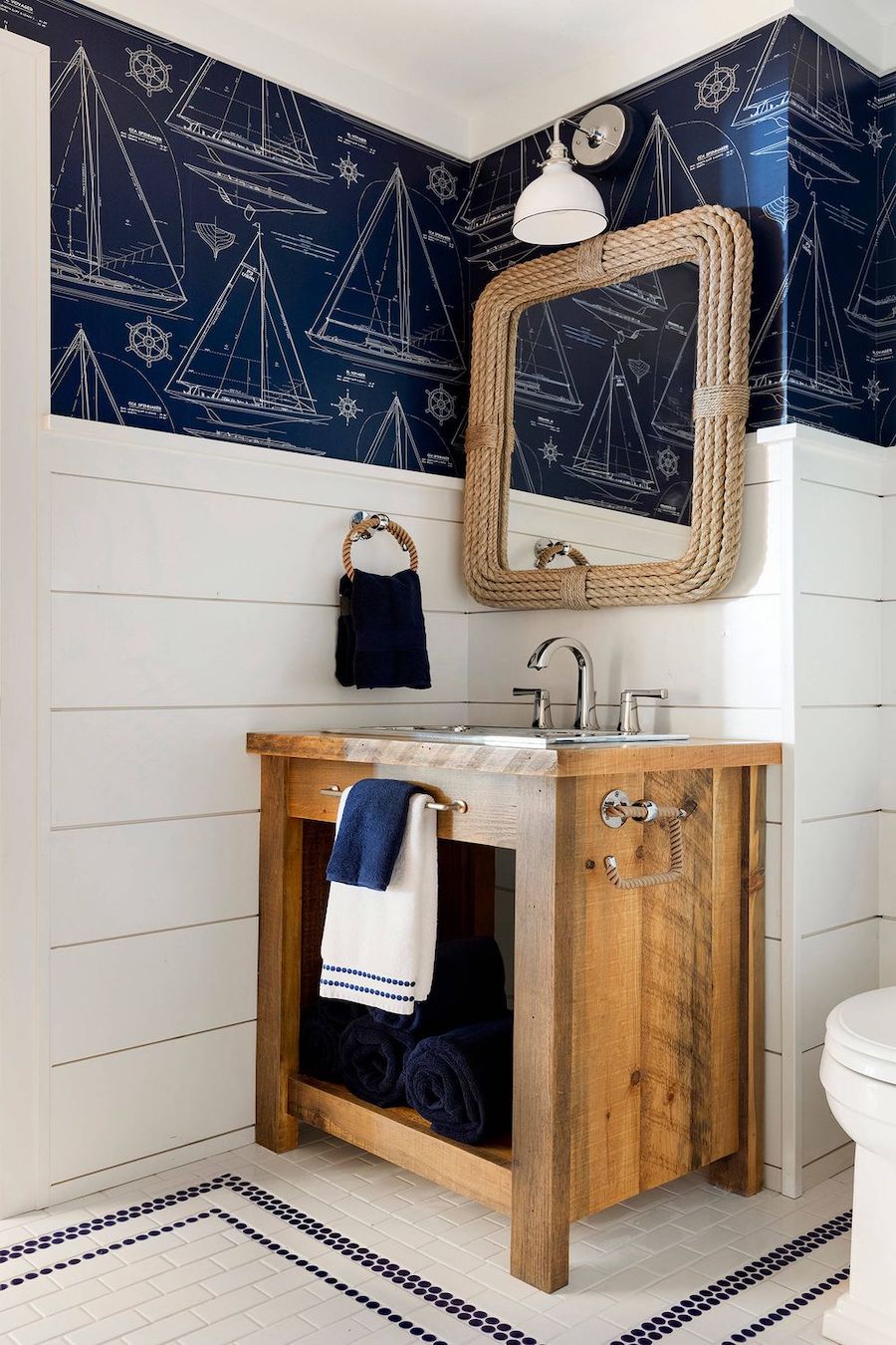 rustic beach themed bathroom